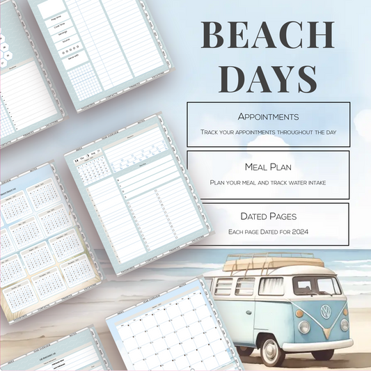 Beach Days - Daily Digital Planner